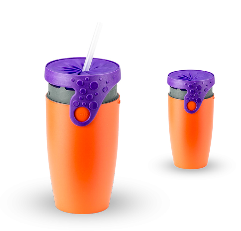 Mug isotherme TWIZZ Casimir, le mug de notre enfance Orange - Violet
