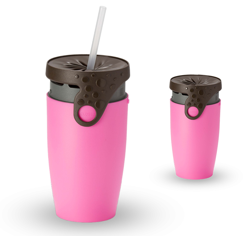 Mug isotherme TWIZZ Pink14 Rose-Fluo - Marron