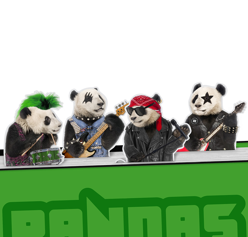 Bookmarks Pandas Rock