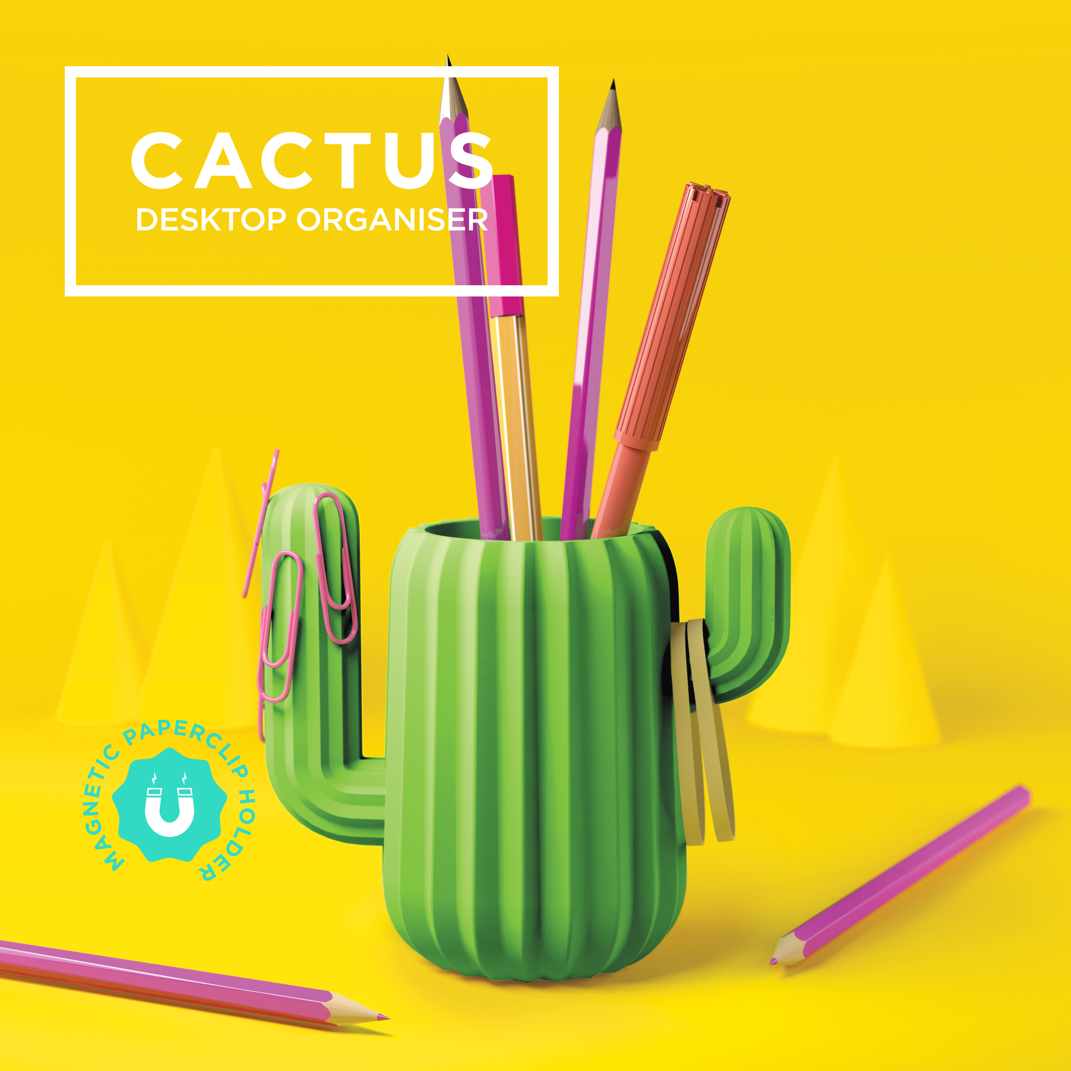 Cactus Desktop  Porte crayons