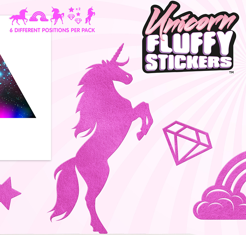 Fluffy Stickers Unicorns
