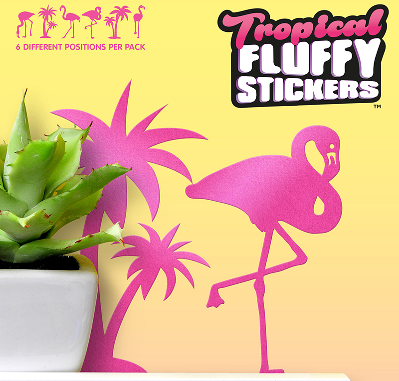 Fluffy Stickers Tropical