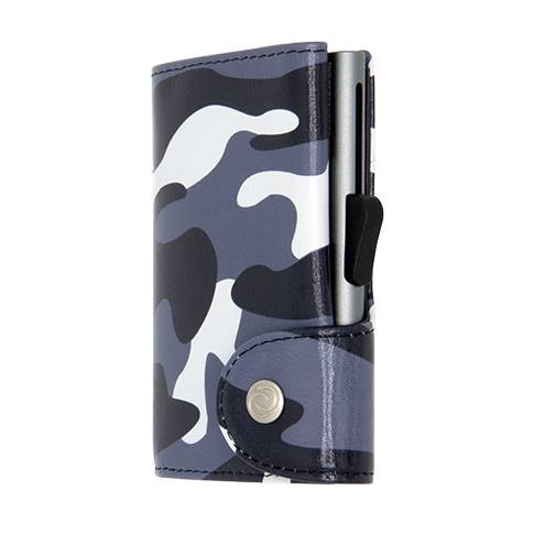 Porte-cartes RFID cuir Imprimé Camouflage Black Porte-cartes cuir Imprimé 