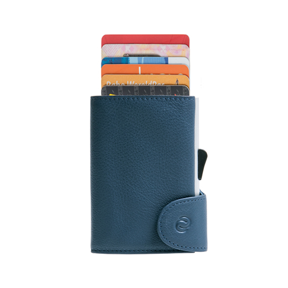 Porte-cartes RFID cuir Bleu Marine Porte-cartes Cuir Prestige 
