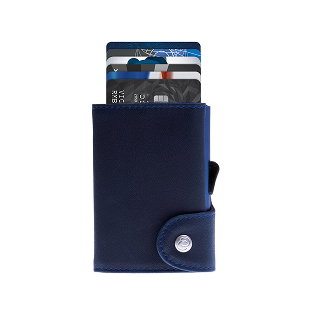 Porte-cartes cuir RFID Prestige Naval Indigo Porte-cartes Cuir Prestige