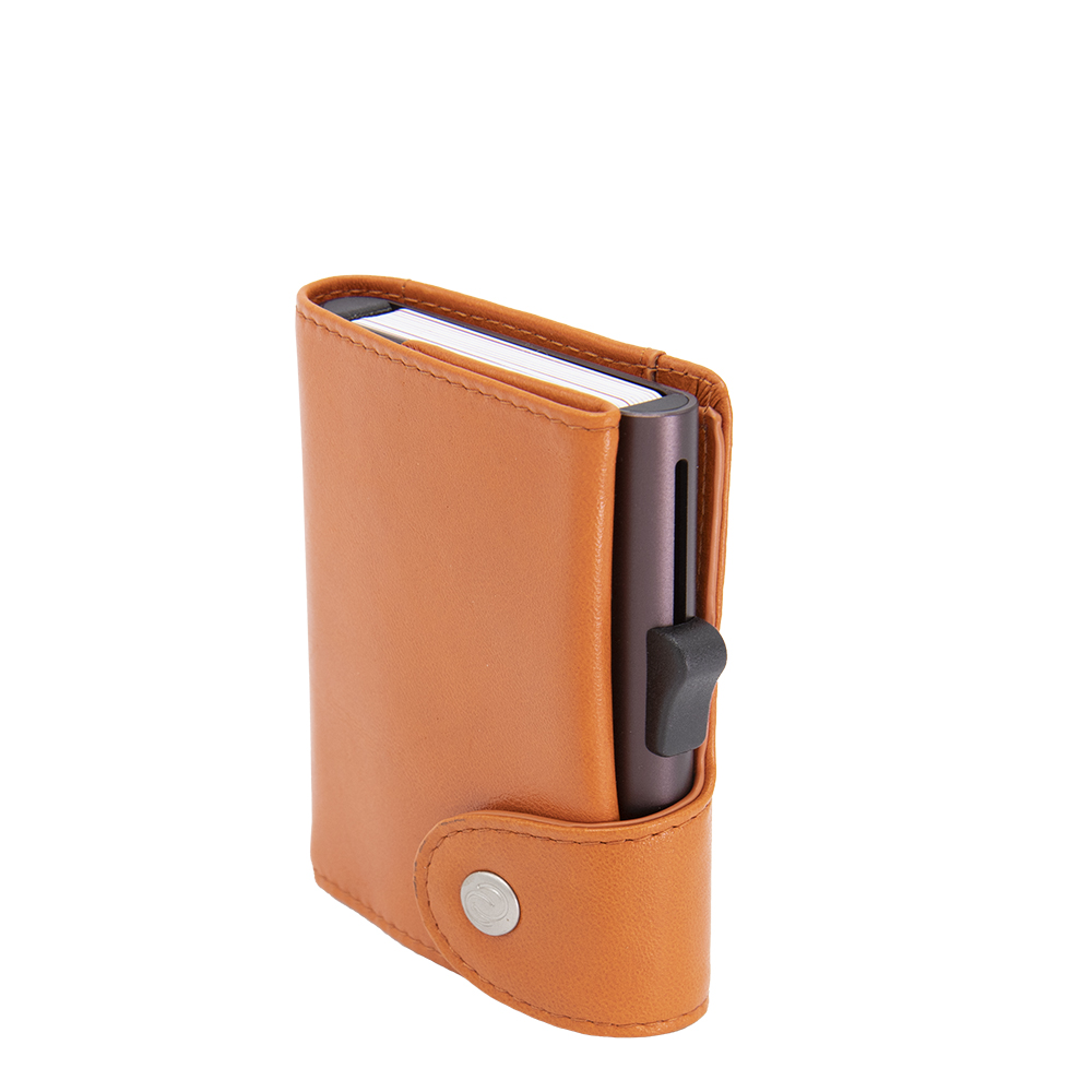 Porte-cartes XL RFID cuir Orange Porte-cartes XL cuir